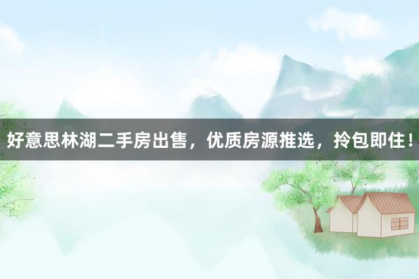 好意思林湖二手房出售，优质房源推选，拎包即住！